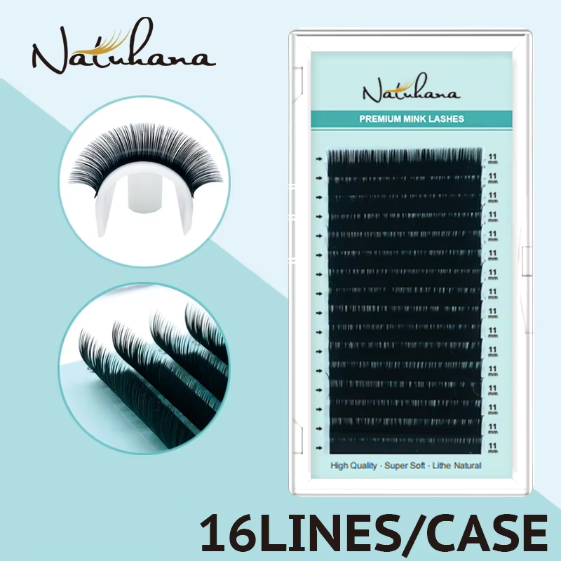 Eyelash Extension Korea Natural - NATUHANA Hàn Quốc PBT 16 Hàng