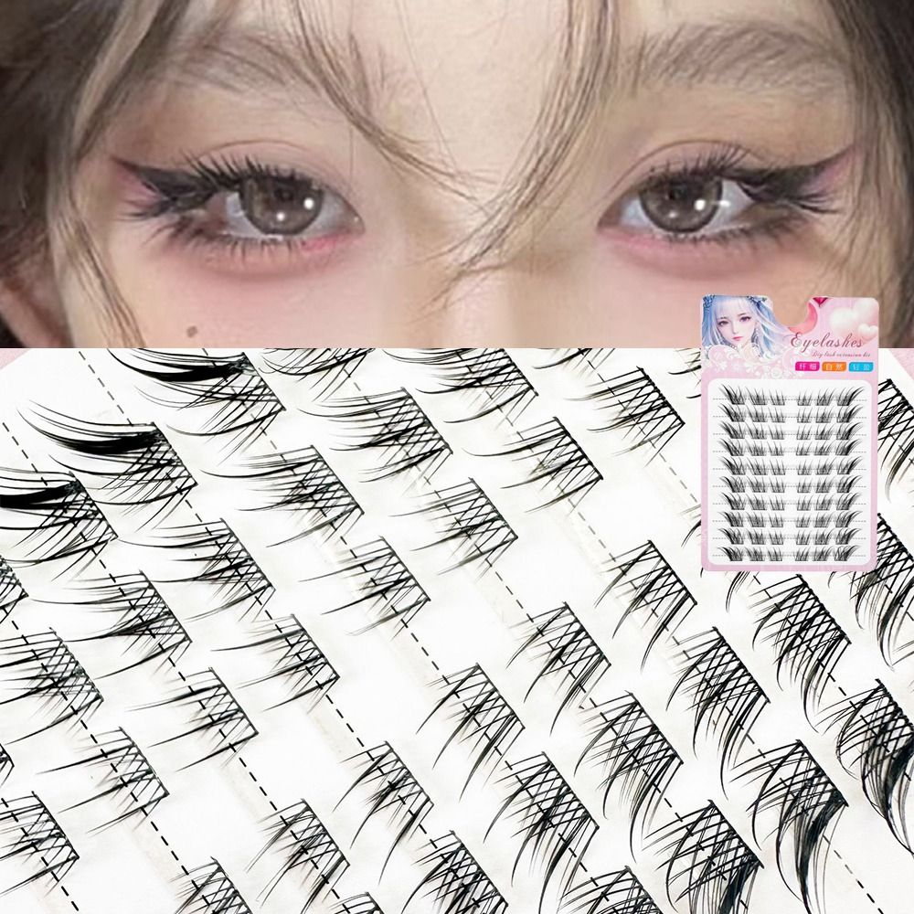 3D Cat Eye Clusters Lashes Nat - đánh giá và giá Eyelash Extension Fox Eye