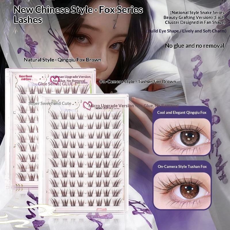 Glueless Fox Eye False Eyelash - đánh giá và giá Eyelash Extension Fox Eye