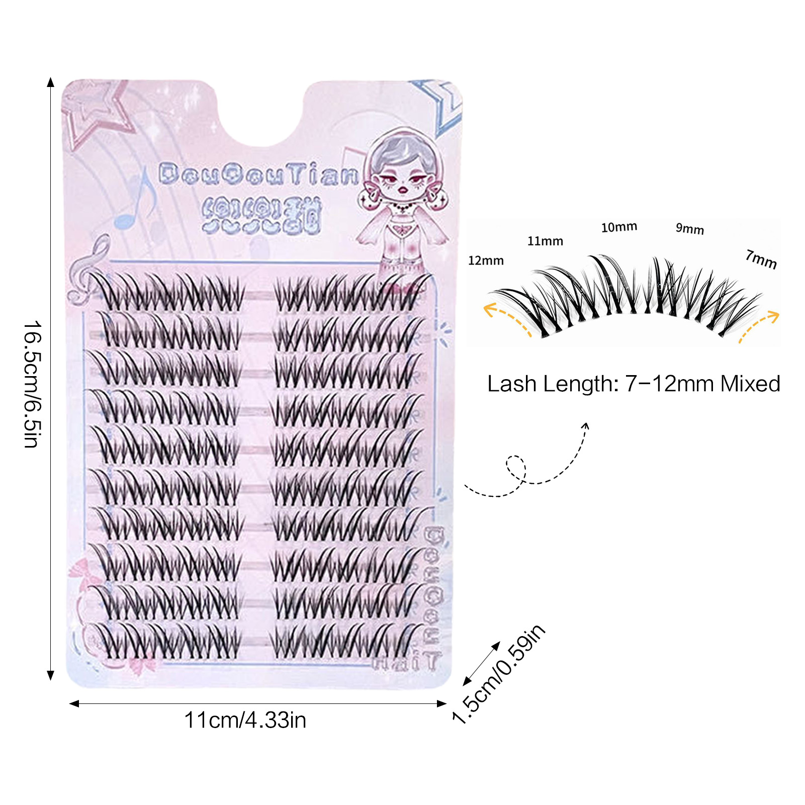 Fox-style False Eyelashes 7-12 - đánh giá và giá Eyelash Extension Fox Eye