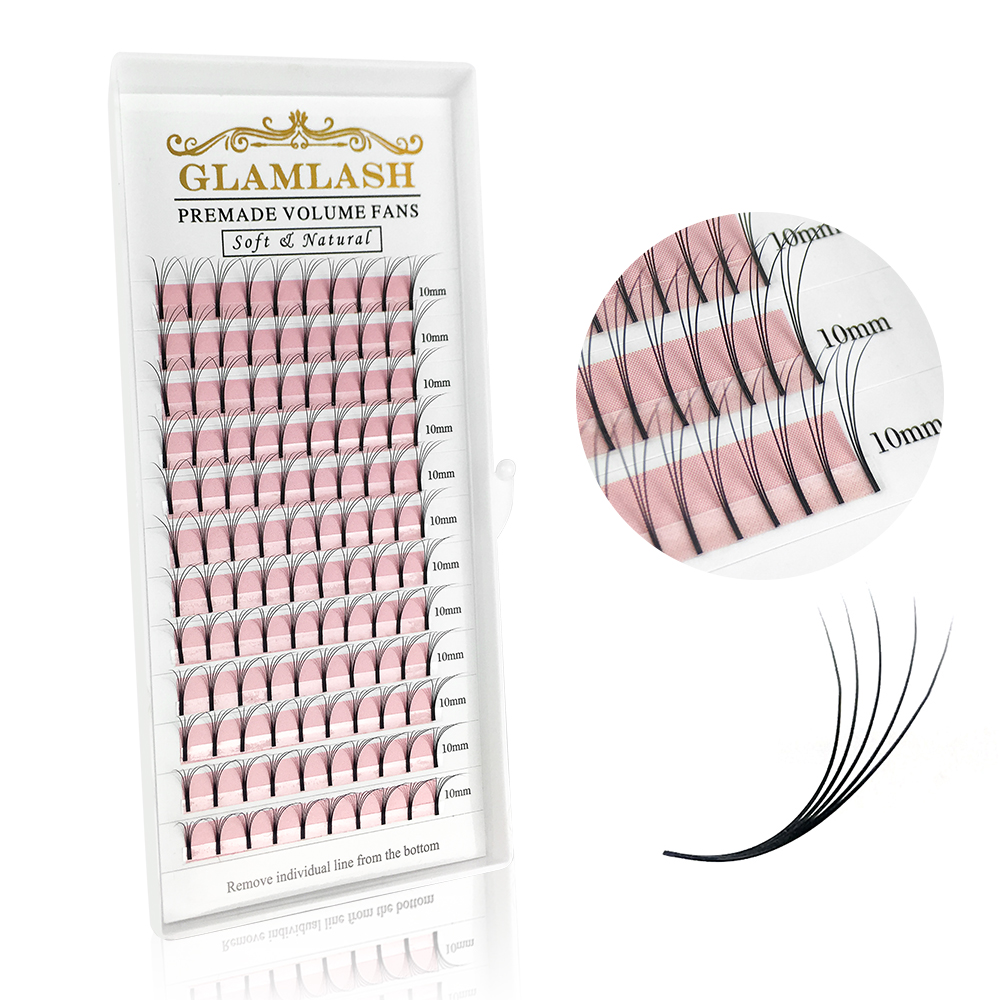 GLAMLASH 2D-6D premade volume  - đánh giá và giá Eyelash Extension Korea Natural