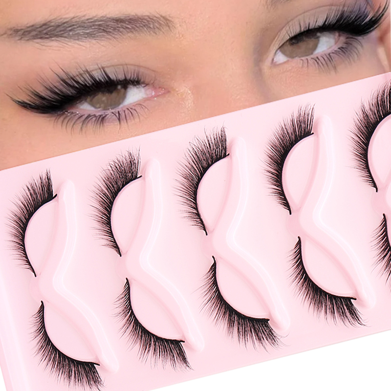 5 Pairs Fluffy False Eyealshes - đánh giá và giá Eyelash Extension Fox Eye