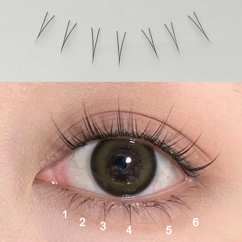 J Curl V Shape Under Eyelash C - đánh giá và giá Eyelash Extension Fox Eye
