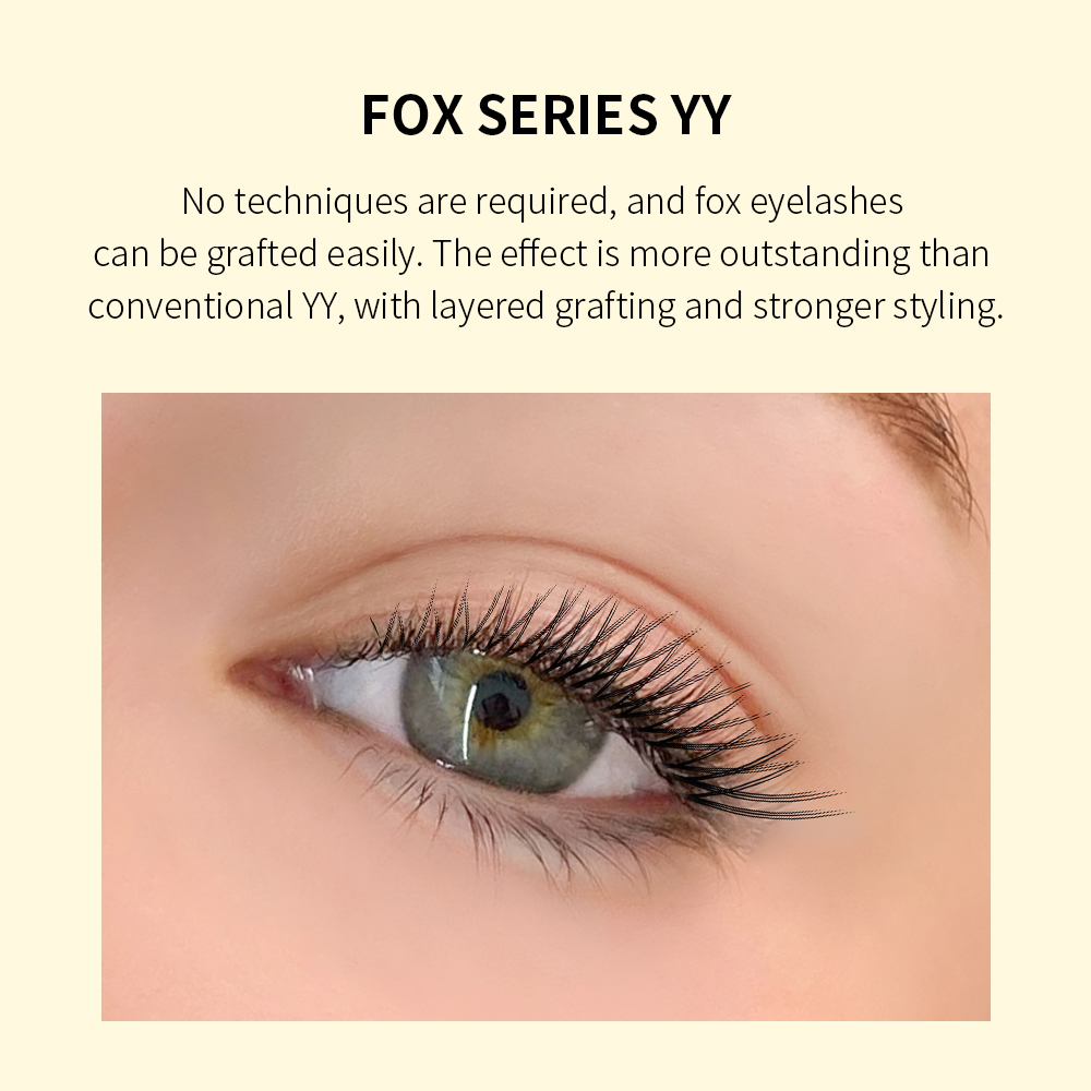 GLAMLASH Flying YY 3DW 4DW 5DW - đánh giá và giá Eyelash Extension Fox Eye