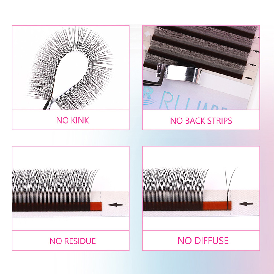 RUJADE 2D Y Shape Lashes Mesh  - đánh giá và giá Eyelash Extension Single Lash